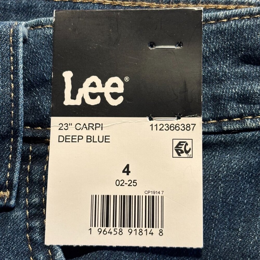 Lee Women's Jeans - 23" Loose Fit Capri Pants - Size 4 NWT Mid-Rise Straight Leg - Picture 6 of 7